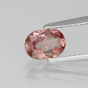 Granate malayo rosa natural de 0,88 ct, corte óvalo, VVS