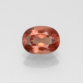 Granate malayo naranja natural de 0,99 ct, corte óvalo, VS