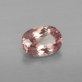 Granate malayo rosado claro natural de 1,13 ct, corte óvalo, VS