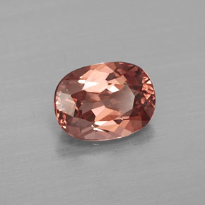 Granate malayo rosa natural de 1,14 ct, corte óvalo, VS
