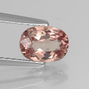 Granate malayo rosa natural de 0,97 ct, corte óvalo, VVS-VS