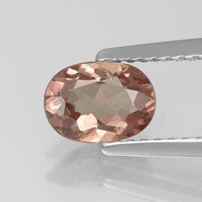 Granate malayo naranja natural de 0,90 ct, corte óvalo, SI