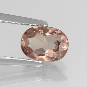 Granate malayo naranja natural de 0,90 ct, corte óvalo, SI