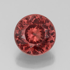 Granate malayo rosa natural de 3,44 ct, corte redondo, VS