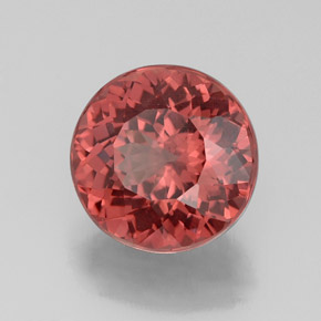 Granate malayo rosa natural de 3,44 ct, corte redondo, VS