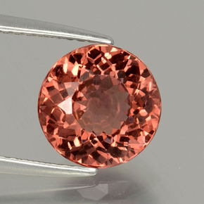 granate malayo Naranja natural de 3.18 ct, Corte Redondo, VS-SI