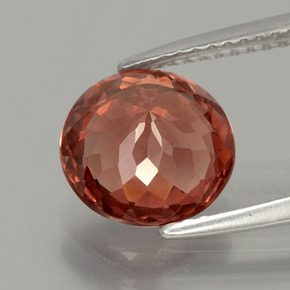 granate malayo Naranja natural de 3.18 ct, Corte Redondo, VS-SI