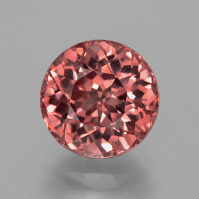 Granate malayo rosa natural de 4,02 ct, corte redondo, VS