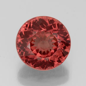Granate malayo rosa natural de 3,39 ct, corte redondo, VS