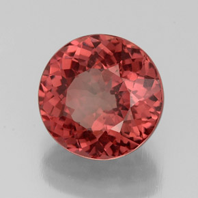 Granate malayo rosa natural de 3,39 ct, corte redondo, VS