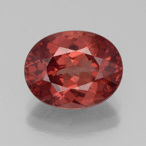 Granate malayo rosa natural de 3,42 ct, corte óvalo, VS