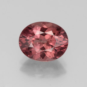 Granate malayo rosa natural de 3,17 ct, corte óvalo, VS