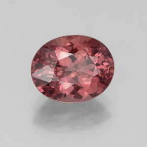 Granate malayo rosa natural de 3,17 ct, corte óvalo, VS