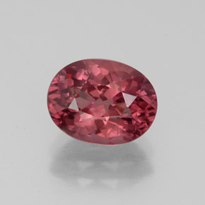 Granate malayo rosa natural de 2,32 ct, corte óvalo, VVS-VS