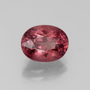Granate malayo rosa natural de 2,32 ct, corte óvalo, VVS-VS