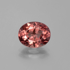 Granate malayo rosa natural de 2,89 ct, corte óvalo, VS