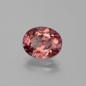Granate malayo rosa natural de 2,89 ct, corte óvalo, VS