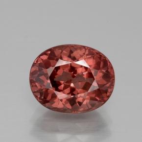 Granate malayo rosa natural de 3,84 ct, corte óvalo, VS