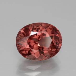 Granate malayo rosa natural de 3,84 ct, corte óvalo, VS