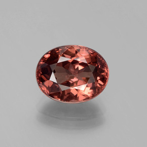 Granate malayo rosa natural de 3,84 ct, corte óvalo, VVS