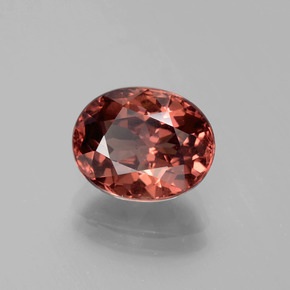 Granate malayo rosa natural de 3,84 ct, corte óvalo, VVS