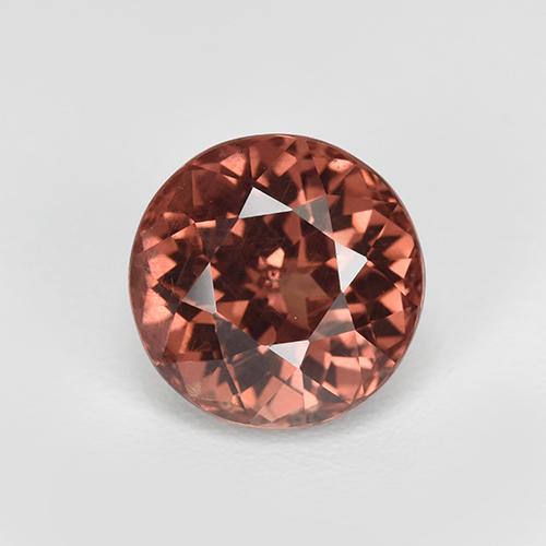 granate malayo Cuarzo Rosa natural de 3.26 ct, Corte Redondo, VS