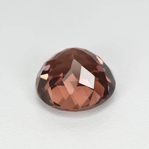 granate malayo Cuarzo Rosa natural de 3.26 ct, Corte Redondo, VS