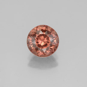 Granate malayo rosa natural de 1,29 ct, corte redondo, VS