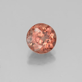 Granate malayo rosa natural de 1,29 ct, corte redondo, VS