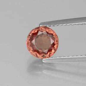granate malayo Cuarzo Rosa natural de 1.39 ct, Corte Redondo, VS