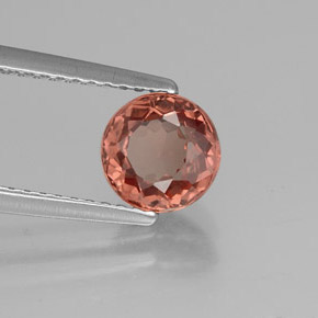 granate malayo Cuarzo Rosa natural de 1.39 ct, Corte Redondo, VS