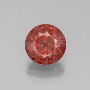 Granate malayo rojo natural de 2,27 ct, corte redondo, VS