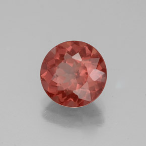 Granate malayo rojo natural de 2,27 ct, corte redondo, VS