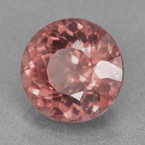 granate malayo Rosado naranja natural de 2.82 ct, Corte Redondo, VS