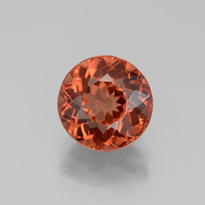 Granate malayo naranja natural de 2,50 ct, corte redondo, VS