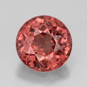 granate malayo Cuarzo Rosa natural de 2.66 ct, Corte Redondo, VS