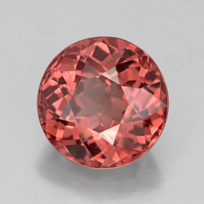 granate malayo Cuarzo Rosa natural de 2.66 ct, Corte Redondo, VS