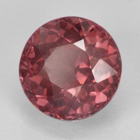 granate malayo Cuarzo Rosa natural de 2.63 ct, Corte Redondo, VS