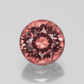 granate malayo Cuarzo Rosa natural de 2.30 ct, Corte Redondo, VVS-VS