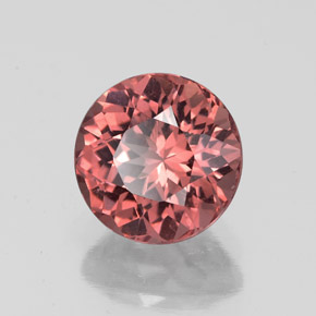 granate malayo Cuarzo Rosa natural de 2.30 ct, Corte Redondo, VVS-VS