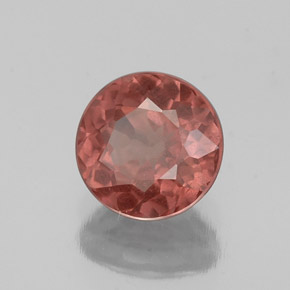 Granate malayo rosa natural de 1,30 ct, corte redondo, VS-SI