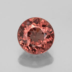 Granate malayo rosa natural de 1,25 ct, corte redondo, VS