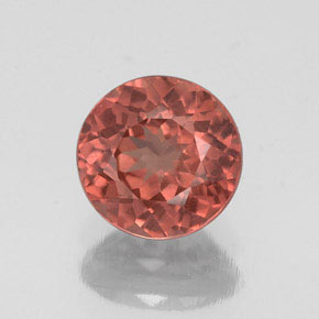 granate malayo Cuarzo Rosa natural de 1.29 ct, Corte Redondo, VS