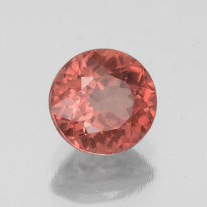 granate malayo Cuarzo Rosa natural de 1.29 ct, Corte Redondo, VS