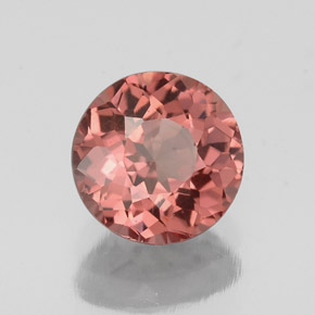 Granate malayo rosa natural de 1,41 ct, corte redondo, VVS-VS