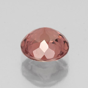 Granate malayo rosa natural de 1,41 ct, corte redondo, VVS-VS