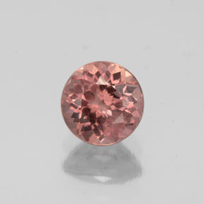 Granate malayo rosa natural de 0,83 ct, corte redondo, VS