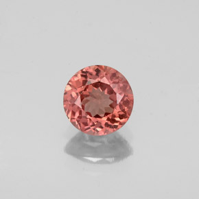 granate malayo Cuarzo Rosa natural de 1.06 ct, Corte Redondo, VS-SI