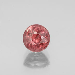 Granate malayo rosa natural de 1,33 ct, corte redondo, VS