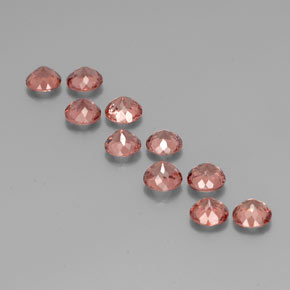 Gemas de granate malayo naranja natural de 6,08 ct, corte redondo, VS